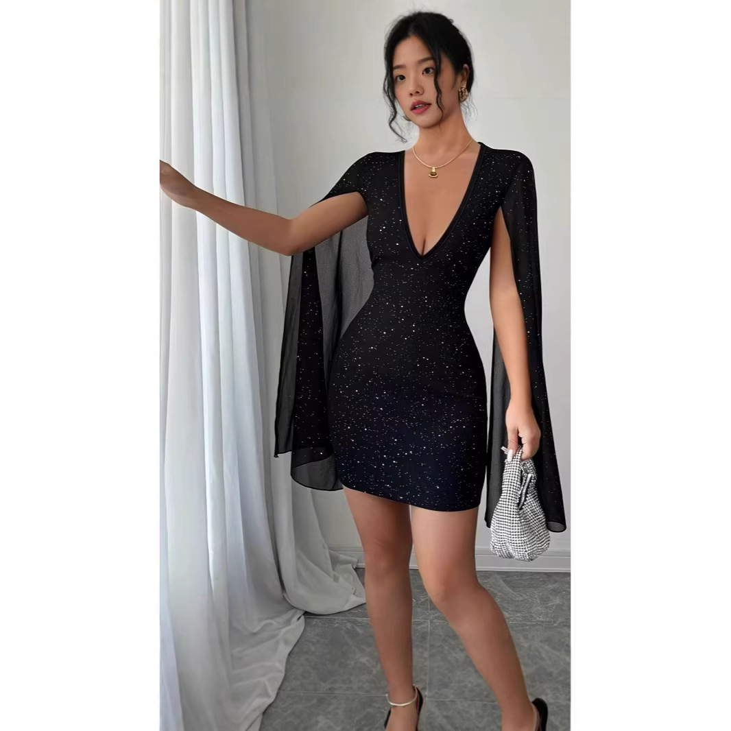 Midi Dress - Vestido Midi Ajustado con Cuello en