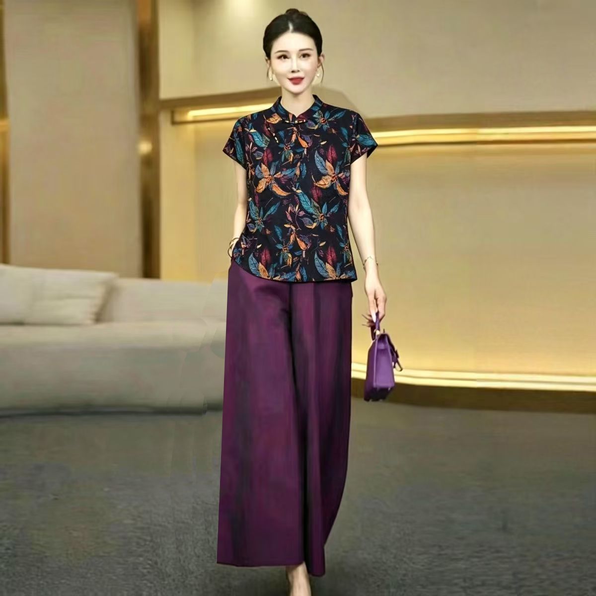 Silk Blouse - Conjunto de dos piezas de camisa