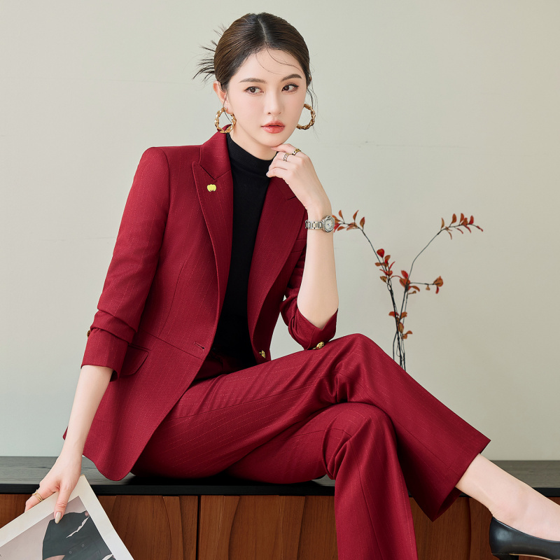 Women'S Red Formal Wear - Conjunto de traje rojo para mujer,
